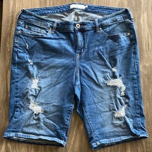 Torrid Bermuda distressed denim Shorts